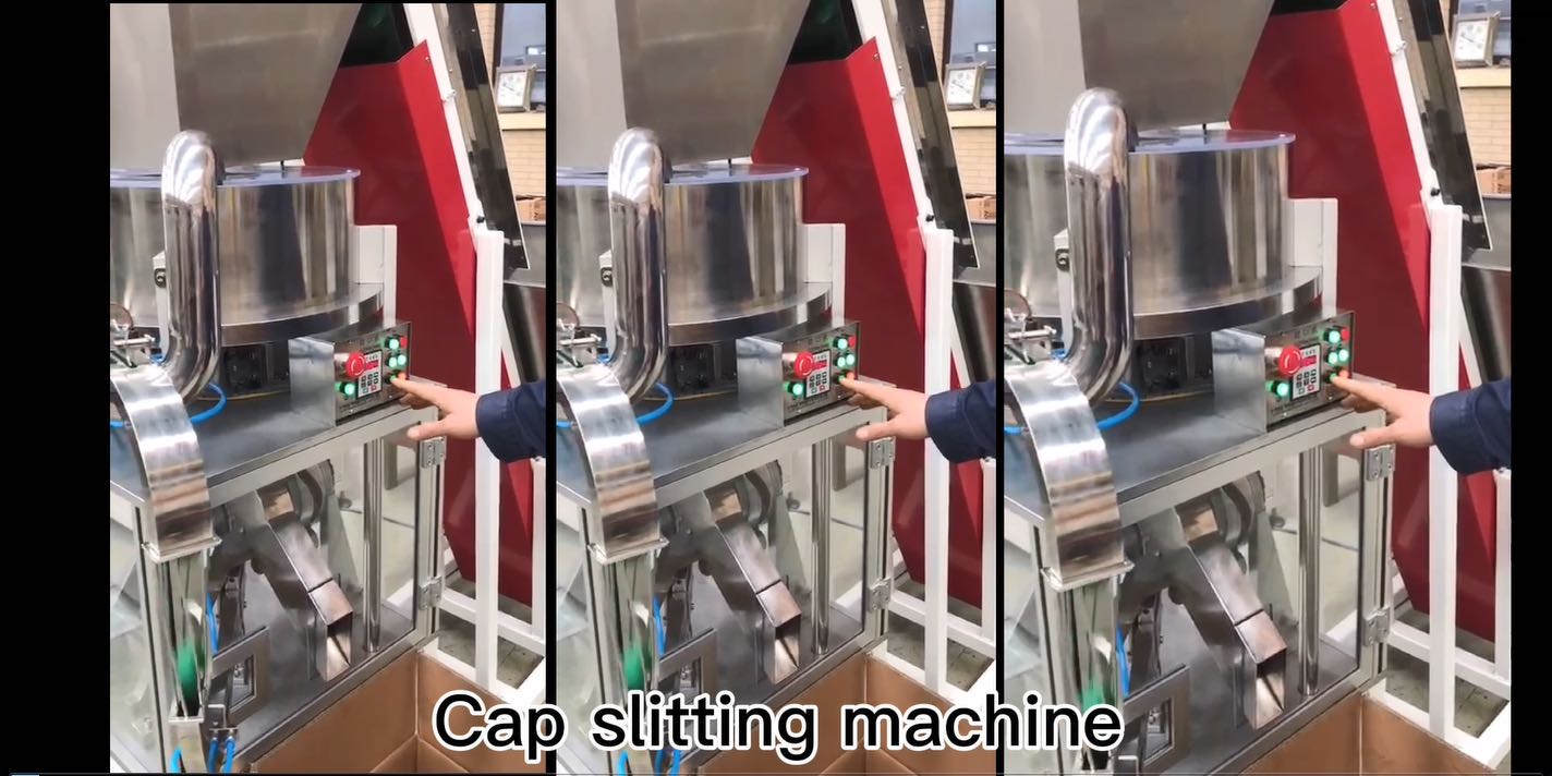 Cap slitting machine video